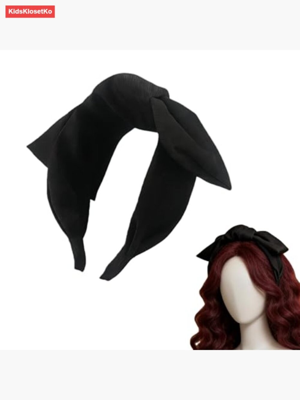 Luxe Satin Bow Headband - Wide Padded Non-Slip Hair Hoop for Women